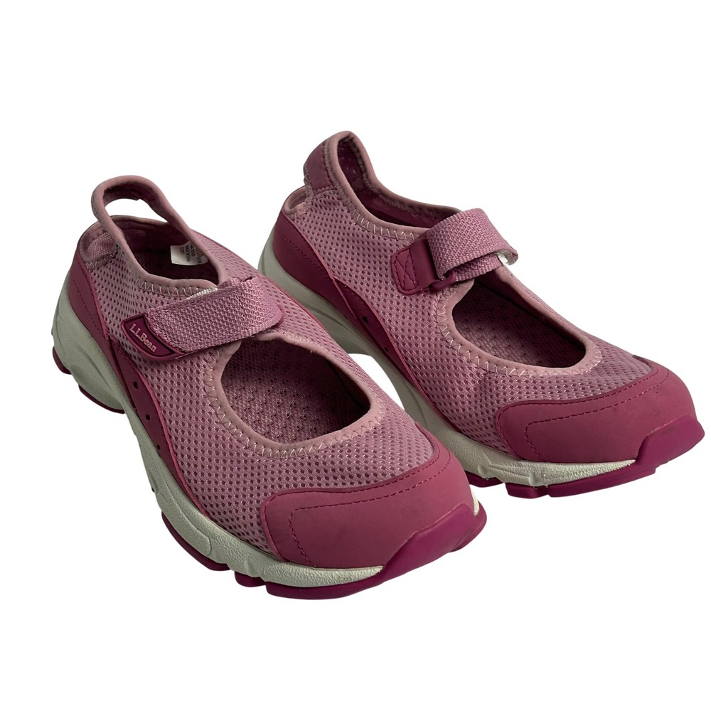 LL Bean Womens Pink Mesh Mary Jane Trail Sneakers 0FQL8 04 Size 8 M